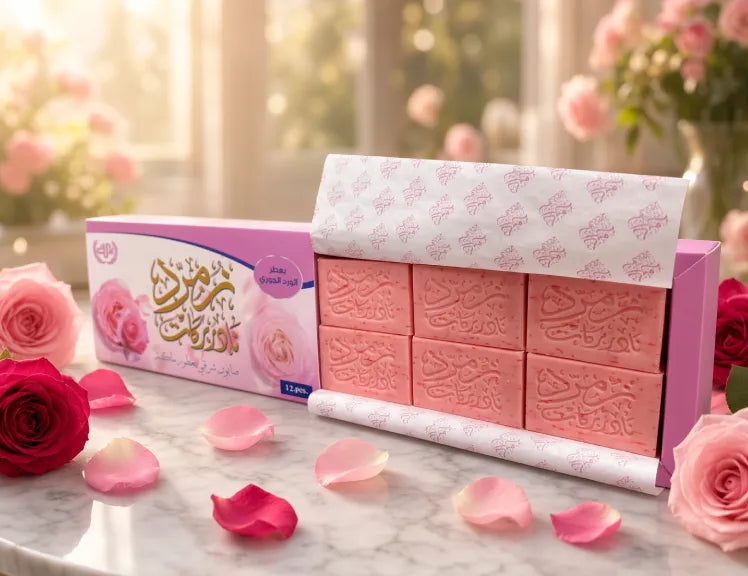 Güllü Sabun 12li Paket Naturel Sabun