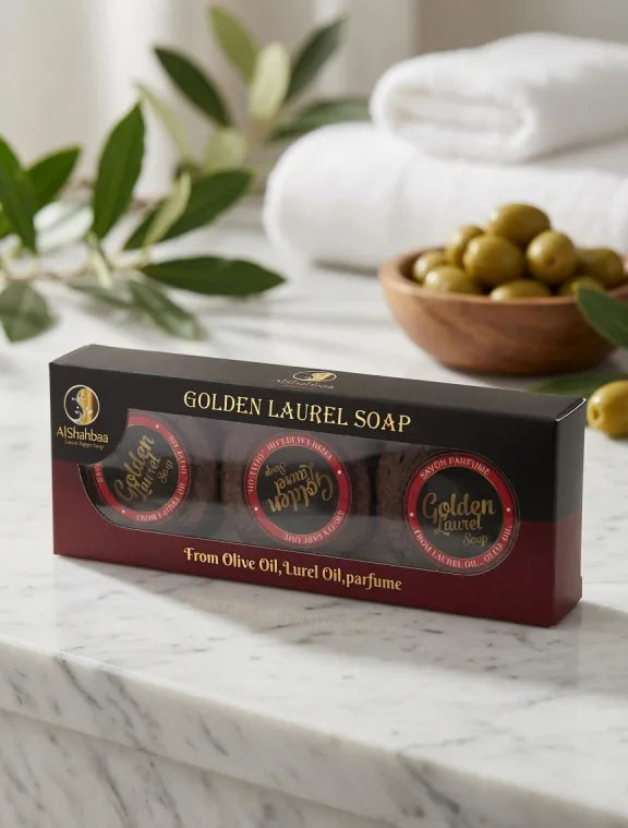 Üçlü Golden Parfümlü Zeytinyağlı Sabun